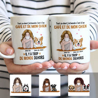 Personalized Dog Mom Peopley French Chien Chienne Mug AP65 81O34 thumb 1