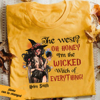 Personalized Halloween Witch White T Shirt JL141 65O57 thumb 1