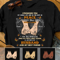 Personalized Memorial Couple Hand In Hand T Shirt MR223 30O57 thumb 1