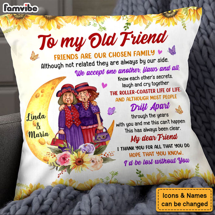 Personalized Gift To My Old Friend Sunflower Pillow 30418 1
