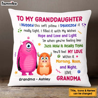 Personalized Gift For Granddaughter Monster Hug This Pillow 25520 thumb 1