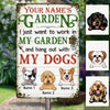 Personalized Dog Garden Metal Sign JN291 30O57 1