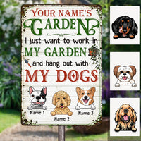 Personalized Dog Garden Metal Sign JN291 30O57 thumb 1