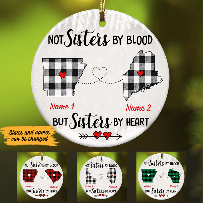 Personalized Sisters By Heart Long Distance  Ornament SB2423 30O47 1