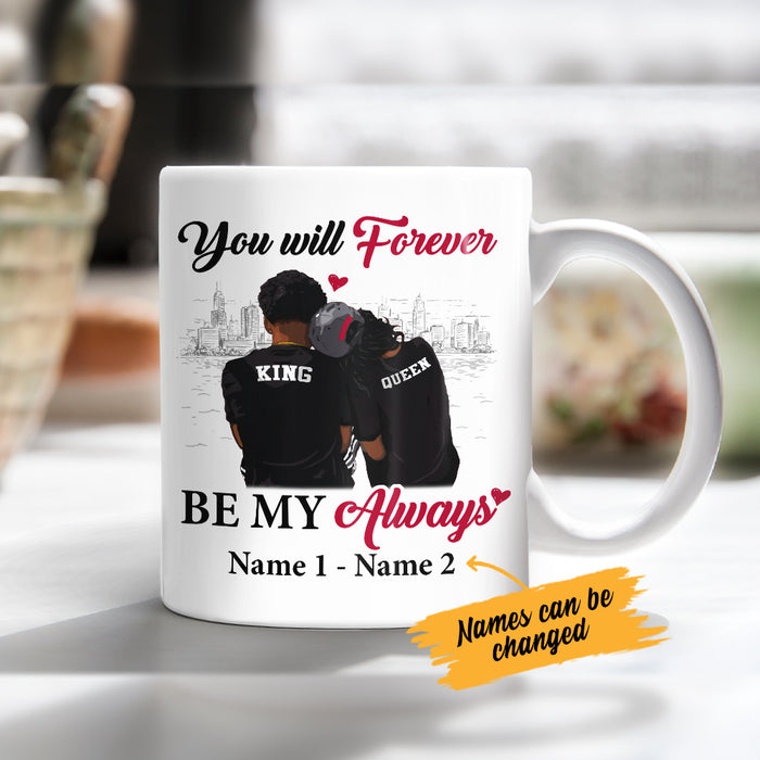 Personalized BWA Couple Forever Always Mug AG262 30O53 1