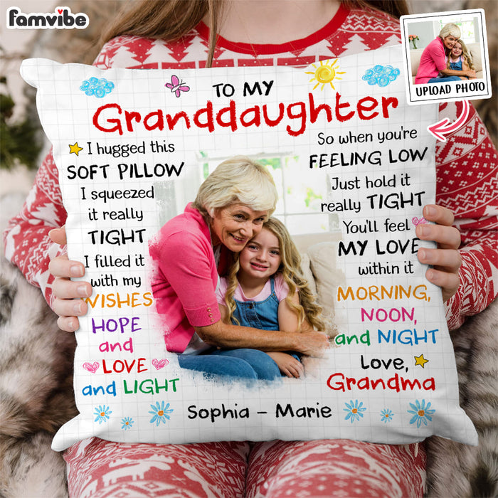 Personalized Gift For Granddaughter Photo Custom Pillow 31498 1