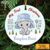 Personalized Elephant Baby First Christmas  Ornament OB71 26O58 1