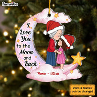 Personalized Christmas Gift For Grandson Love To The Moon And Back Ornament 30528 thumb 1