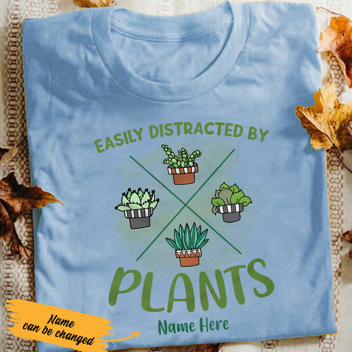Personalized Distracted By Plant T Shirt AG311 74O36 1