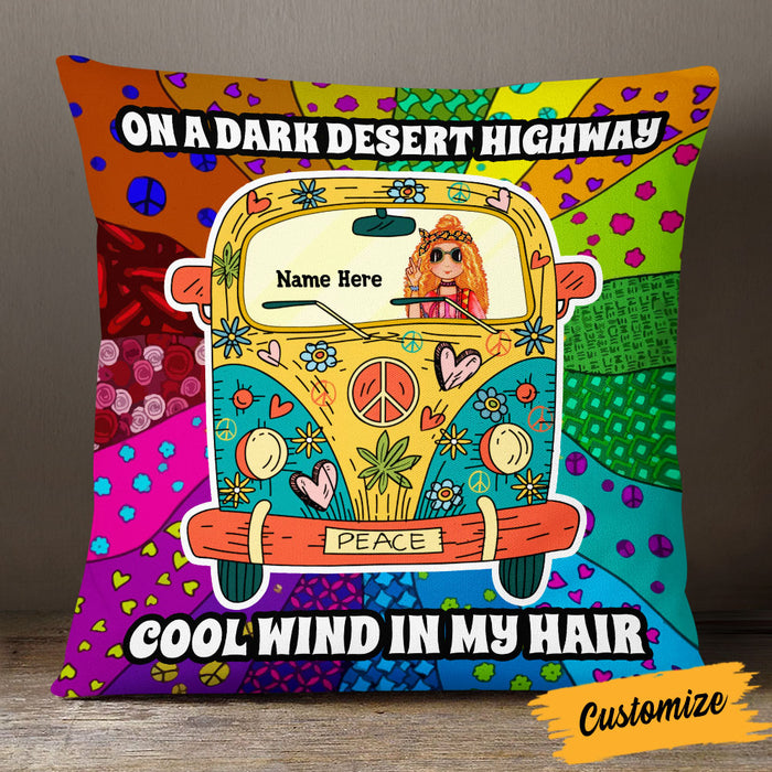 Personalized Hippie Girl Pillow DB13 87O53 1