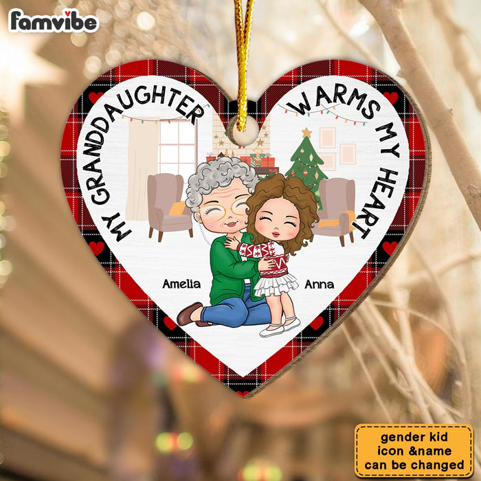 Personalized My Granddaughter Warms My Heart Ornament 29959 1