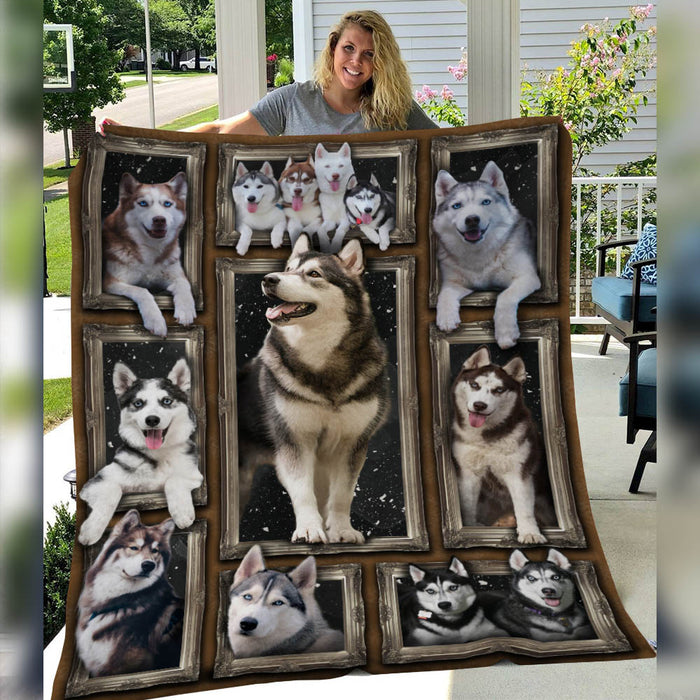 Siberian Husky Dog Sherpa Blanket NB273 81O60 1