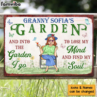 Personalized And Into The Garden I Go Metal Sign 25186 thumb 1
