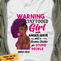 Personalized BWA Tattoos Anger Issues T Shirt AG282 95O53 thumb 1