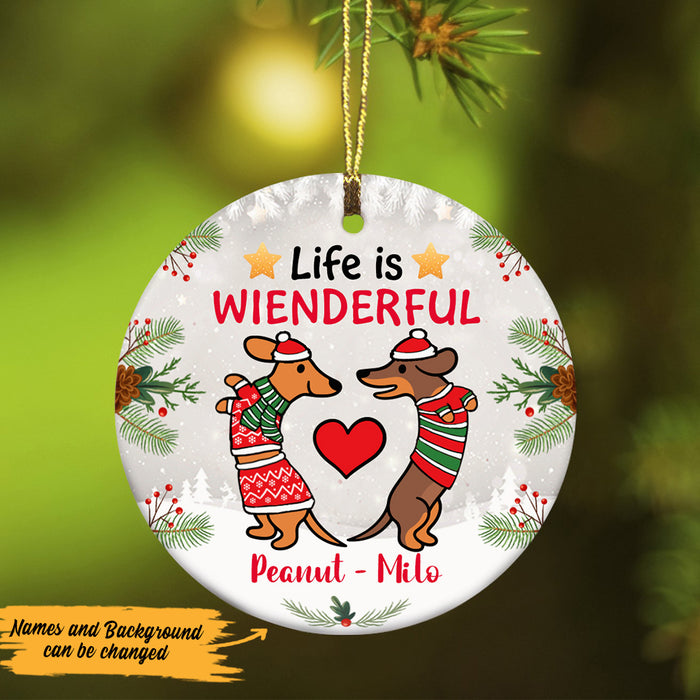 Personalized Dachshund Dog Christmas  Ornament OB64 73O47 1
