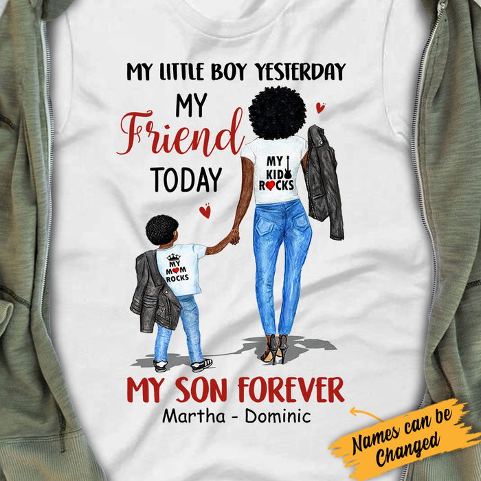 Personalized BWA Mom And Son Forever T Shirt AG86 65O34 1