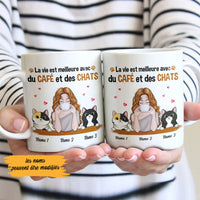 Personalized Cat Mom French Maman De Chat Mug AP165 26O53 thumb 1