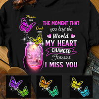 Personalized Memorial Butterfly Mom Dad T Shirt MR314 30O47 thumb 1