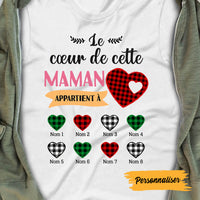 Personalized Mom Grandma Heart French Maman Grand-mère Cœur T Shirt AP124 95O47 thumb 1