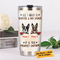 Personalized Coffee Dog Mom Steel Tumbler  DB171 65O53 thumb 1