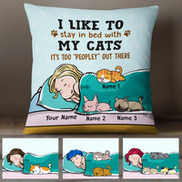 Personalized Cat Mom Stay In Bed With My Cat Pillow  JR131 29O47 thumb 1