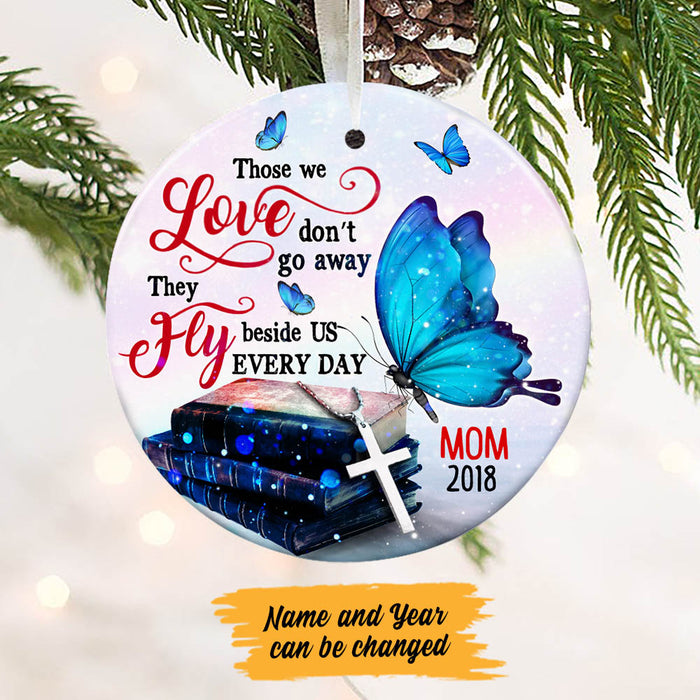 Personalized Mom Dad Memorial Butterfly Heaven Ornament OB274 99O60 1