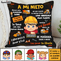 Personalized Gift For Grandson Construction Spanish Hug This Pillow 30723 thumb 1