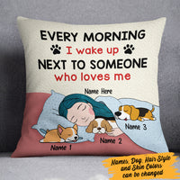 Personalized Every Morning With Dog Pillow JR261 73O60 (Insert Included) thumb 1