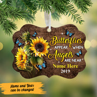 Personalized Sunflower Butterfly Memorial Benelux Ornament NB261 67O47 thumb 1