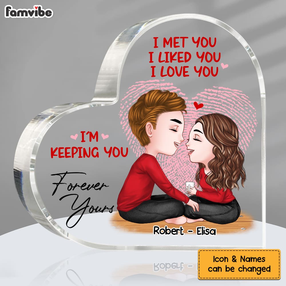 Personalized Couple I Met You I Love You Acrylic Plaque 22719 Primary Mockup