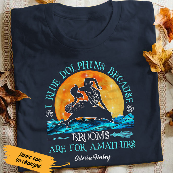 Personalized Mermaid Witch Brooms For Amateurs Halloween T Shirt AG272 28O47 1