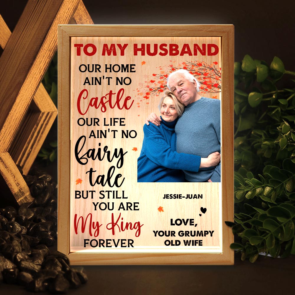 Personalized Couple Gift Ain't No Castle Picture Frame Light Box 31456 Primary Mockup