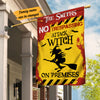 Personalized No Trespassing Attack Witch Halloween Flag AG191 65O53 1