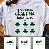 Personalized Lucky Grandma Nana Irish St Patrick's Day T Shirt JR221 81O53 thumb 1