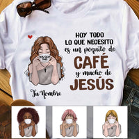 Personalized Coffee Jesus Girl Spanish Café Jesús BWA T Shirt AP1410 95O58 thumb 1