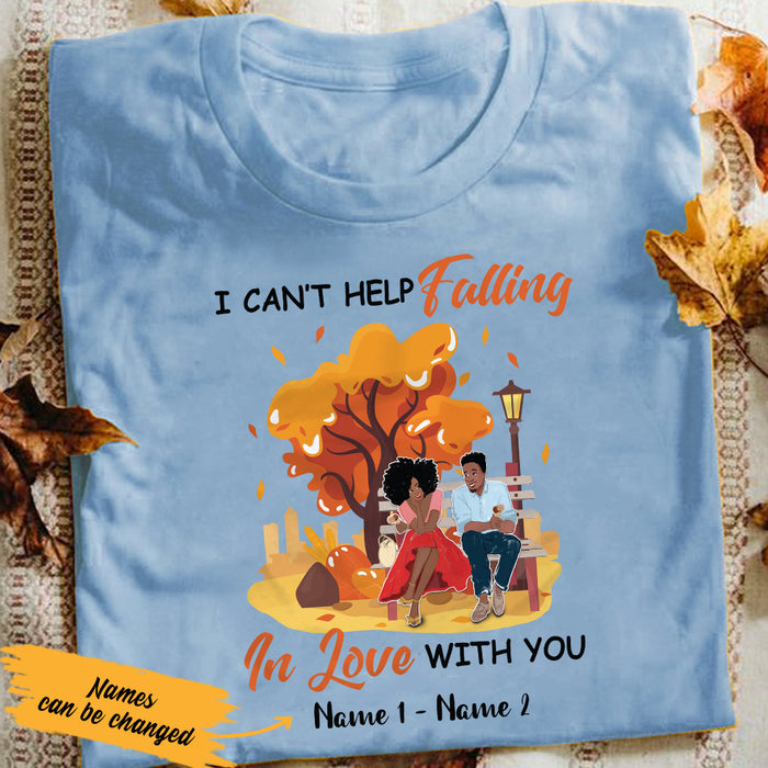 Personalized BWA Couple Falling In Love T Shirt SB82 30O47 1