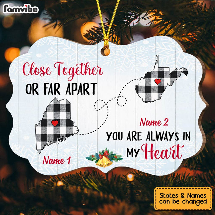 Personalized Long Distance State Map Benelux Ornament NB165 30O47 1