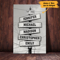 Personalized Family Street Sign Garden Canvas JL284 85O57 thumb 1