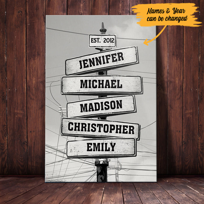 Personalized Family Street Sign Garden Canvas JL284 85O57 1