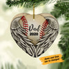 Personalized Baseball  Heart Ornament NB126 85O58 1