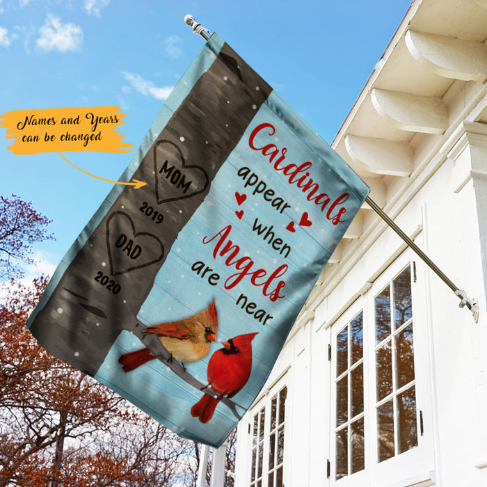 Personalized Memorial Mom Dad Cardinal Garden Flag JL131 85O47 1