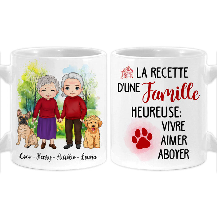 Personalized Gift For Couple French Famille Heureuse - Chiens Mug 30814 1