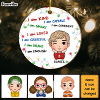 Personalized Gift For Grandson I Am Kind Circle Ornament 30131 thumb 1