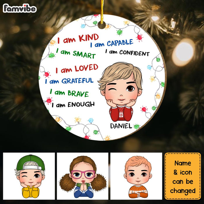 Personalized Gift For Grandson I Am Kind Circle Ornament 30131 1