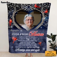 Personalized Memorial Cardinal Gift Hugs From Heaven Blanket 30062 thumb 1