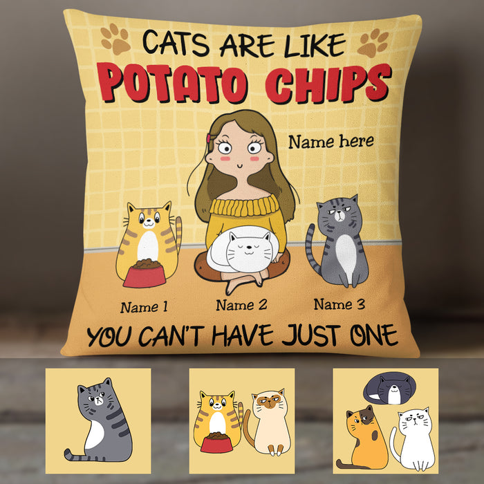 Personalized Cat Around Girl Pillow JR201 65O36 (Insert Included) 1