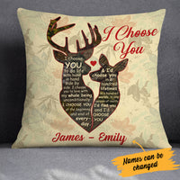 Personalized Deer Hunting Couple Valentine Pillow  JR41 81O34 (Insert Included) thumb 1