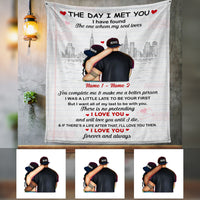 Personalized Couple The Day I Met You Blanket FB23 26O53 thumb 1