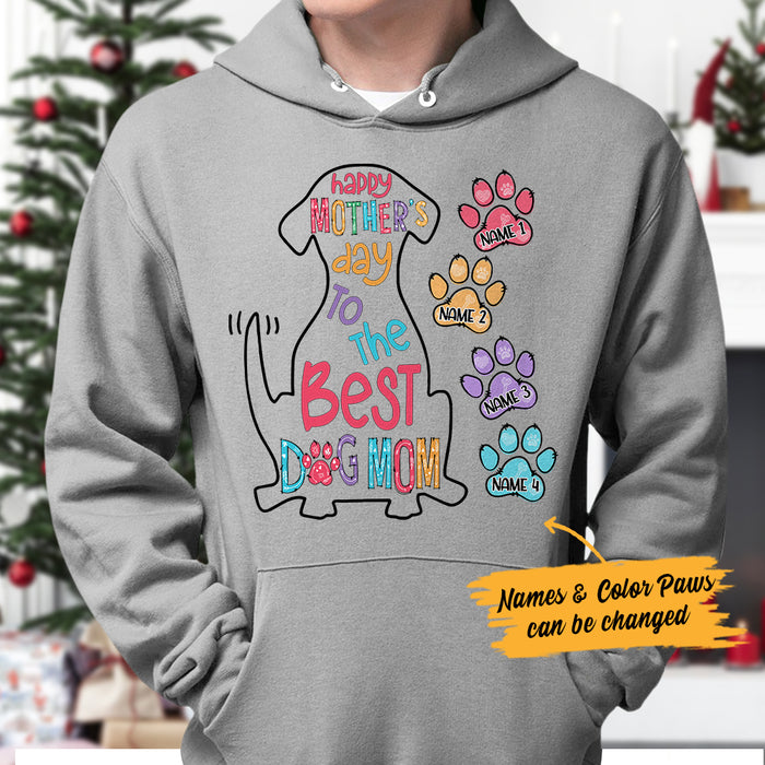 Personalized The Best Dog Mom Grandma Hoodie MR101 65O36 1