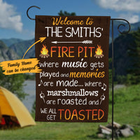 Personalized Welcome To The Fire Pit Gardening Flag AG131 73O58 thumb 1